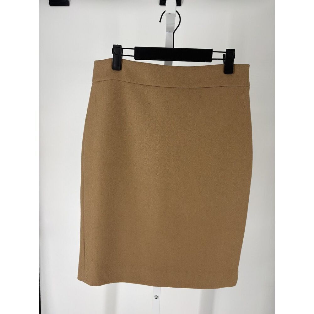 J.Crew Camel Wool Blend Pencil Skirt Women’s Classic Knee-Length